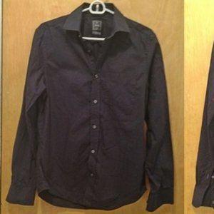 Gap Non-Iron Button Front Dress Shirt in Navy